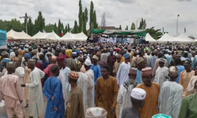 Large crowd gathering at outdoor event
