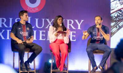 Panelists discuss luxury experiences on stage